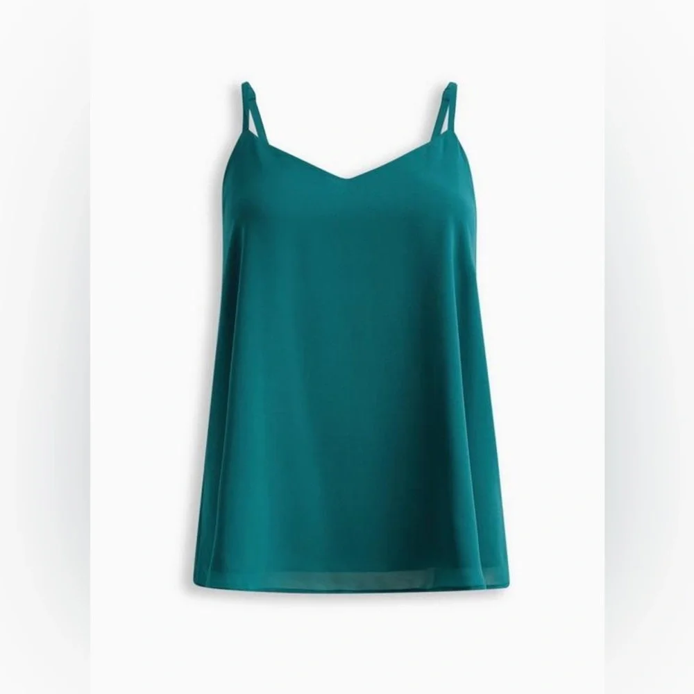 EUC Torrid Sophie Chiffon Swing Cami, Pacific Blue, Size 2X (18/20)